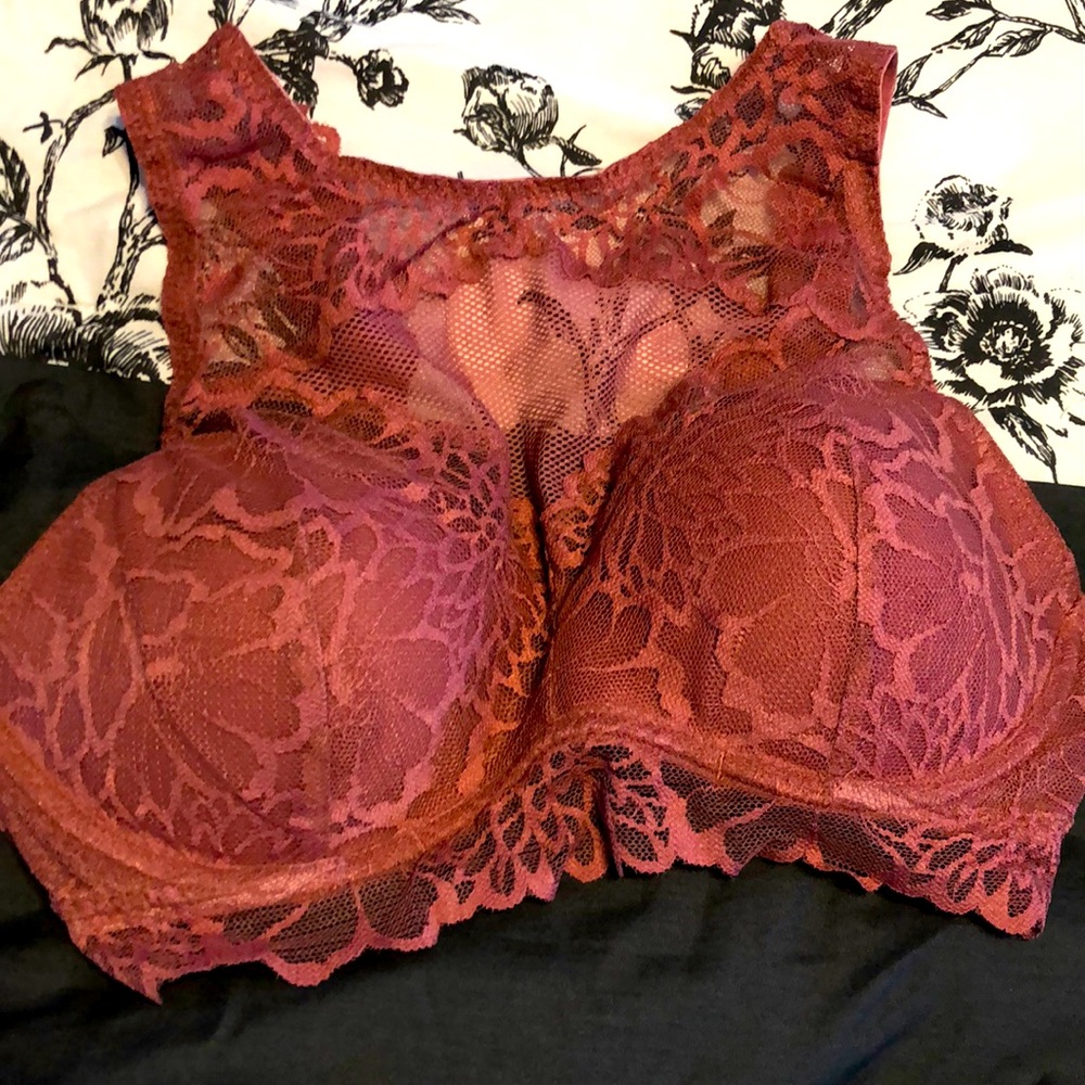 Pink Lacey bra from Victoria’s Secret